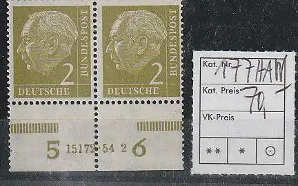 2 Pfennig Heuß mit HAN, ** (MNH)