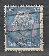 3. Reich: 25 Pfg. Hindenburg in b-Farbe,  gestempelt, bestgeprüft Schlegel