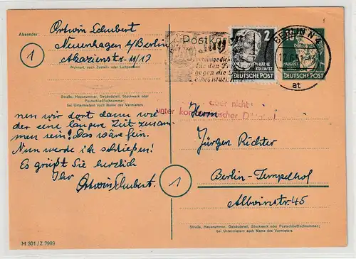 Berlin-"Postkrieg": "...aber nicht unter kommunistischer Dikt."