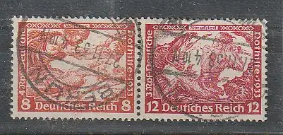 3. Reich: Wagner Zusammendruck W 55, gestempelt