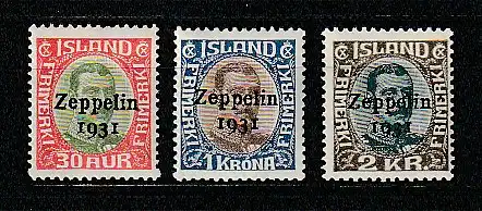 Island Zeppelin-Satz 1931, ** (MNH)