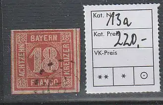 Bayern Nr. 13 a,  gest.,  höher geprüft Sem BPP