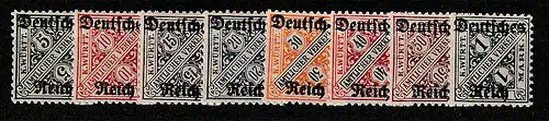 Dt. Reich Dienstmarken 57 - 64, postfrisch (MNH)