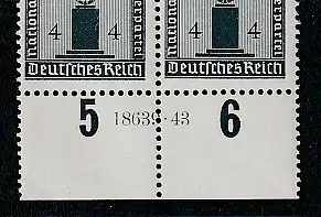 Dt. Reich Dienstmarke 157, 4er-Block, mit HAN, postfrisch (MNH)