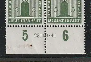 Dt. Reich Dienstmarke 158, 4er-Block, mit HAN, postfrisch (MNH)