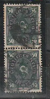 DR/Infla: Nr. 209 in b-Farbe, senkr. Paar, gestempelt, Befund Meyer