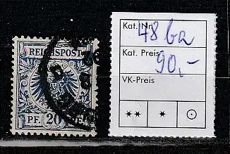 DR Nr. 48 in der Farbe ba, gestempelt, geprüft