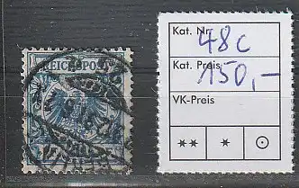 DR Nr. 48 in der Farbe c, gestempelt, geprüft