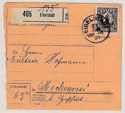 Infla: Paketkarte mit EF 133 I, geprüft