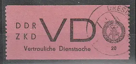 Vertrauliche Dienstsache Nr. 2 gestempelt, geprüft