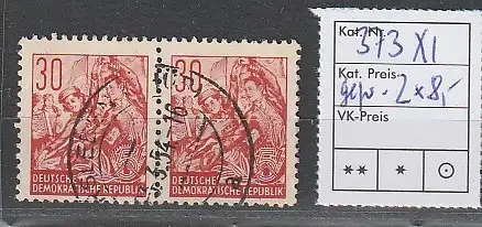 Fünfjahrplan I: waagerechtes Paar 30 Pfg., gest., geprüft