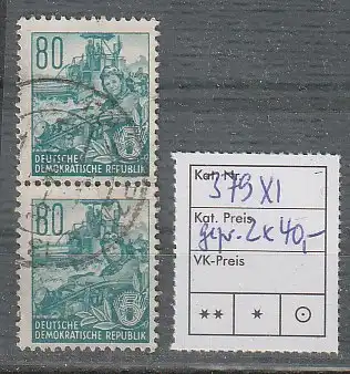 Fünfjahrplan I: senkrechtes Paar 80 Pfg., gestempelt, geprüft