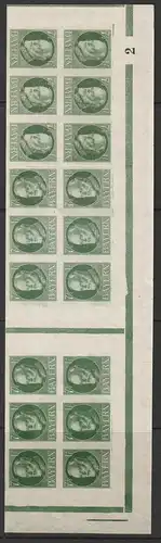 Bayern MHBogen 10 B, unterer Teil, postfrisch