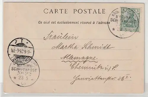 MSP 22 (Dampfer "Wolf"), 23.5.05, Karte aus Senegal