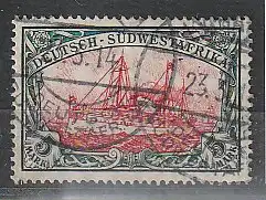 DSW: Nr. 32 Ab (5 Mark mit WZ), gestempelt, geprüft