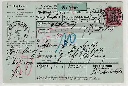 DR: Paketkarte in die Schweiz mit EF 77