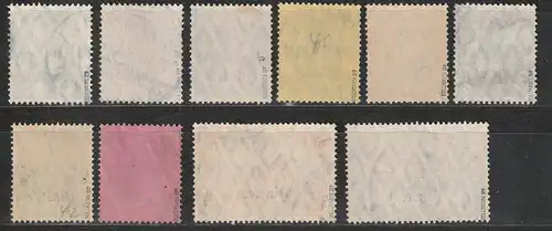 DP Türkei,  Nr. 36 - 45, gestempelt, BPP-geprüft