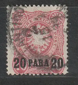 DP Türkei,  Nr. 2 in b-Farbe, gestempelt, BPP-geprüft