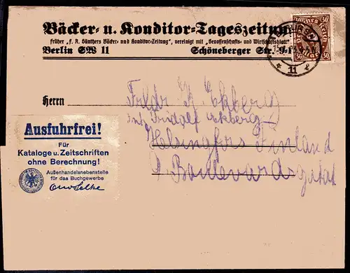 DR, EF. mit Mi.-Nr. 208, Streifband.