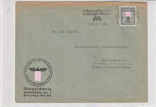 NSDAP-Brief Braunschweig mit EF Nr. 151