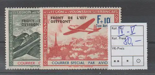 Dt. Besetzung 2. WK: Frankreich Flugzeuge mit Aufdruck, **