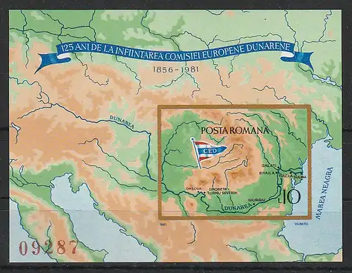 Rumänien - Block 177 (Donau-Kommission),  postfrisch (MNH)