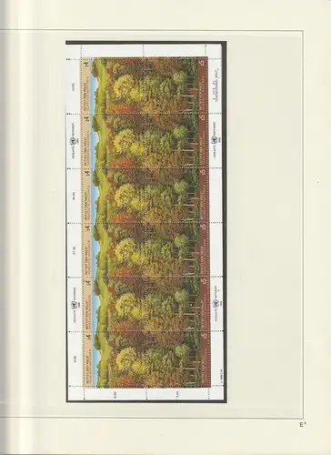 UNO-Wien-Sammlung 1979 - 1990, komplett mit Bögen, **