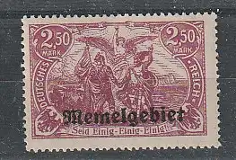 Memel: Michel-Nr. 13 c, ** (MNH), KBefund