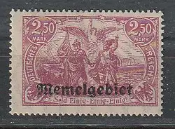 Memel: Michel-Nr. 13 c, ** (MNH), KBefund