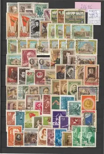 SU: Jahrgang 1956 komplett incl. Blocks, gestempelt