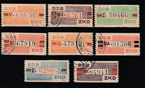 ZKD: Nichtverausgabte Wertstreifen III-X mit Ungültig-Stempeln