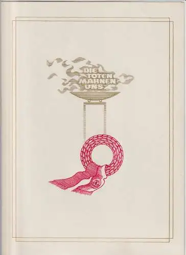 DDR-Gedenkblatt: "Die Toten mahnen uns"