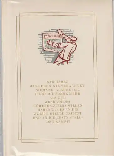 DDR-Gedenkblatt, "Stürzt Hitler" 