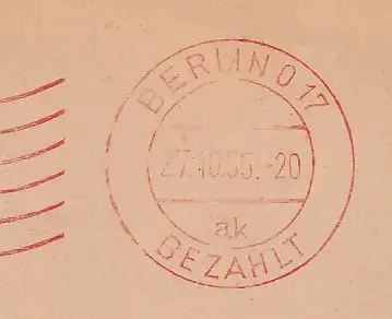 ZKD-Vorläufer mit rotem Stempel "ak"