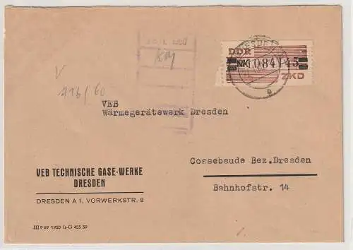 ZKD: Fernbrief Dresden, frankiert mit Nr. 29 NK