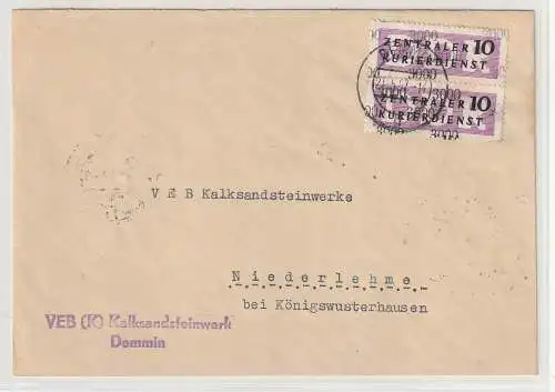 ZKD: Nr. 10 mit kreisfremder Entwertung auf Fernbrief