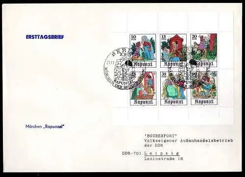 DDR, FDC  Kleinbogen "Rapunzel"