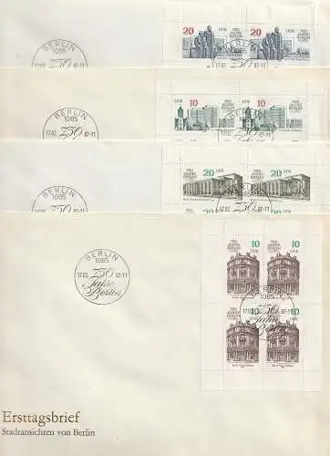 DDR, FDC  Kleinbogen "750 Jahre Berlin"