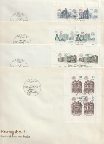 DDR, FDC  Kleinbogen "750 Jahre Berlin"