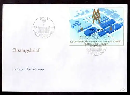 DDR, FDC Block "Leipziger Herbstmesse"