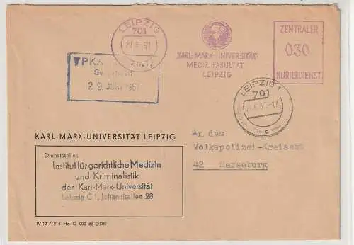 ZKD-Brief mit Freistempel der Karl-Marx-Universität