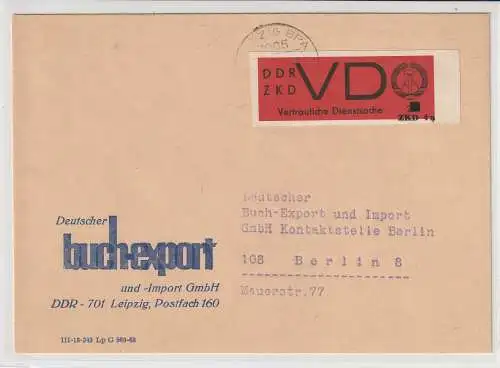 Buchexport-Brief mit "ZKD 4a", geschnitten