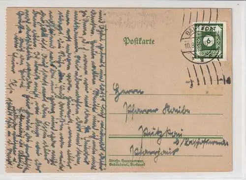 Ostsachsen 1945: Bedarfskarte mit 43BIIb