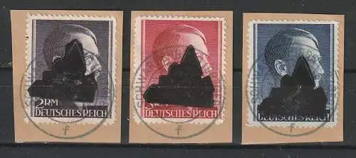 Schwarzenberg I: 2, 3 und 5 RM auf Briefstück