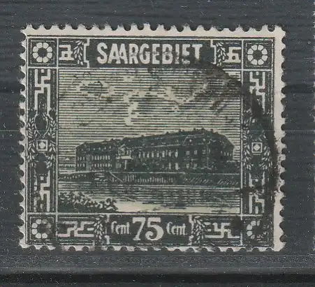 Saargebiet, Freimarke Nr. 93 mit selt. PF II, gest., geprüft