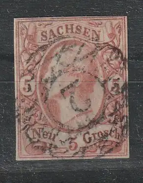 Sachsen Nr. 12a, gest., geprüft Rismondo BPP