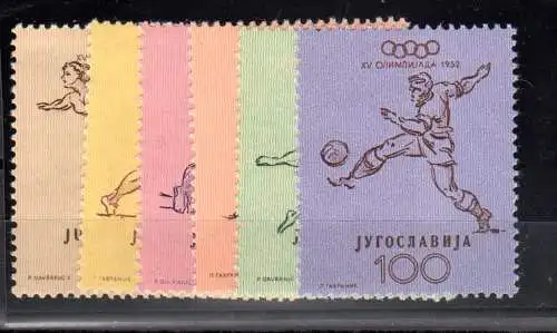 Jugoslawien Olympische Spiele 1952, postfrisch.