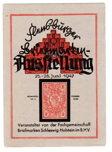 Ereigniskarte: Flensburger Briefmarken Ausstellung 1947