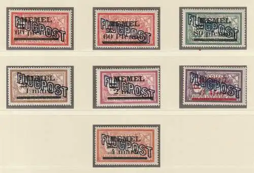 Memel: Kompl. Satz 40 - 46 (Flugpost) postfrisch ** (MNH)