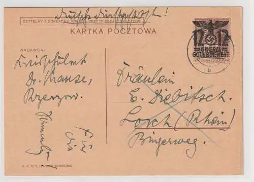 Generalgouvernement: Ganzsache P4 - bedarfsgebraucht